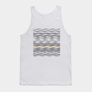 Wavy Stripes Black and White Tank Top